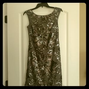 Grey and black White House Black Market sequined d